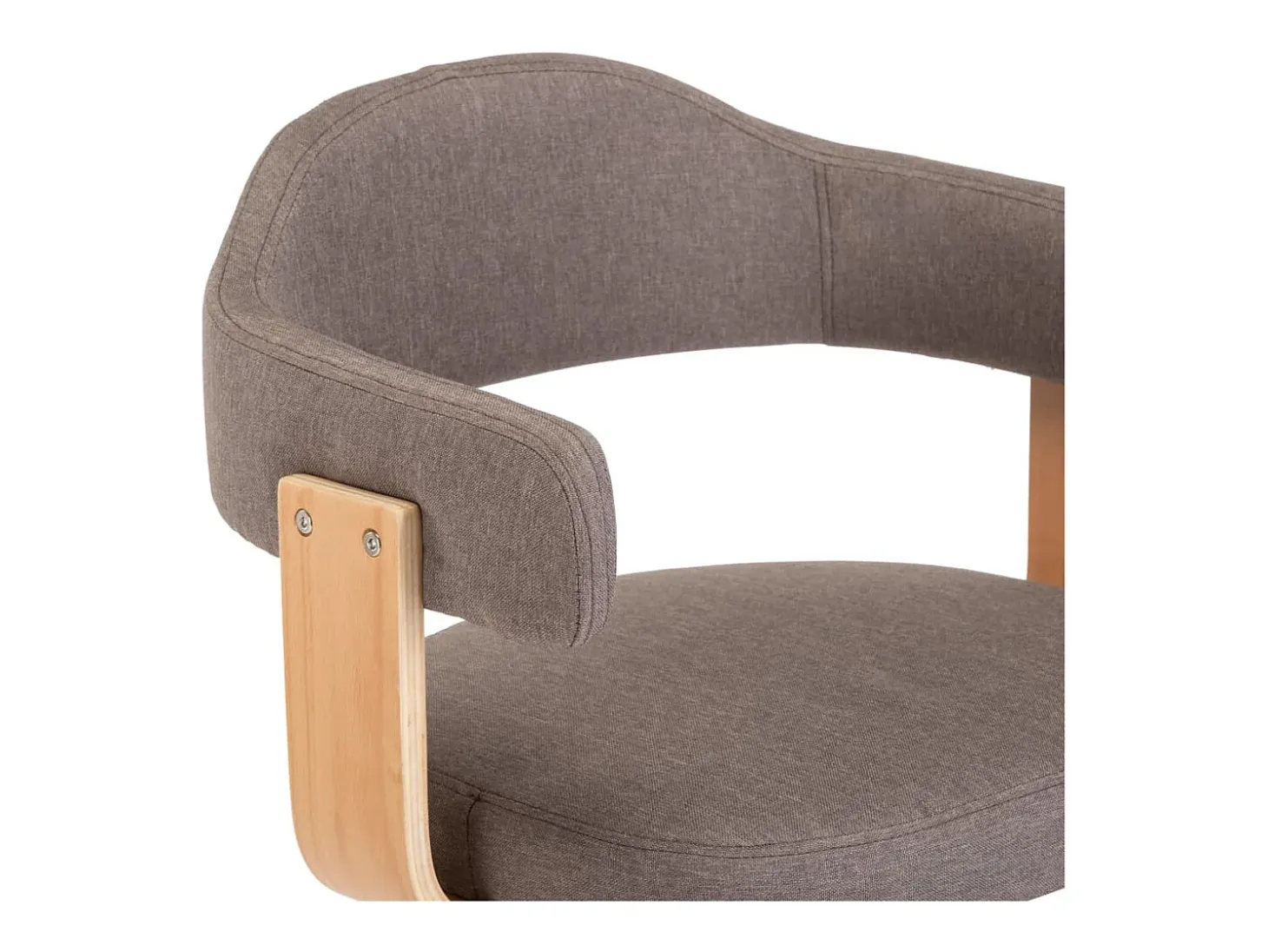 Sillas comedor giratorias 2 unidades madera curvada tela gris taupe