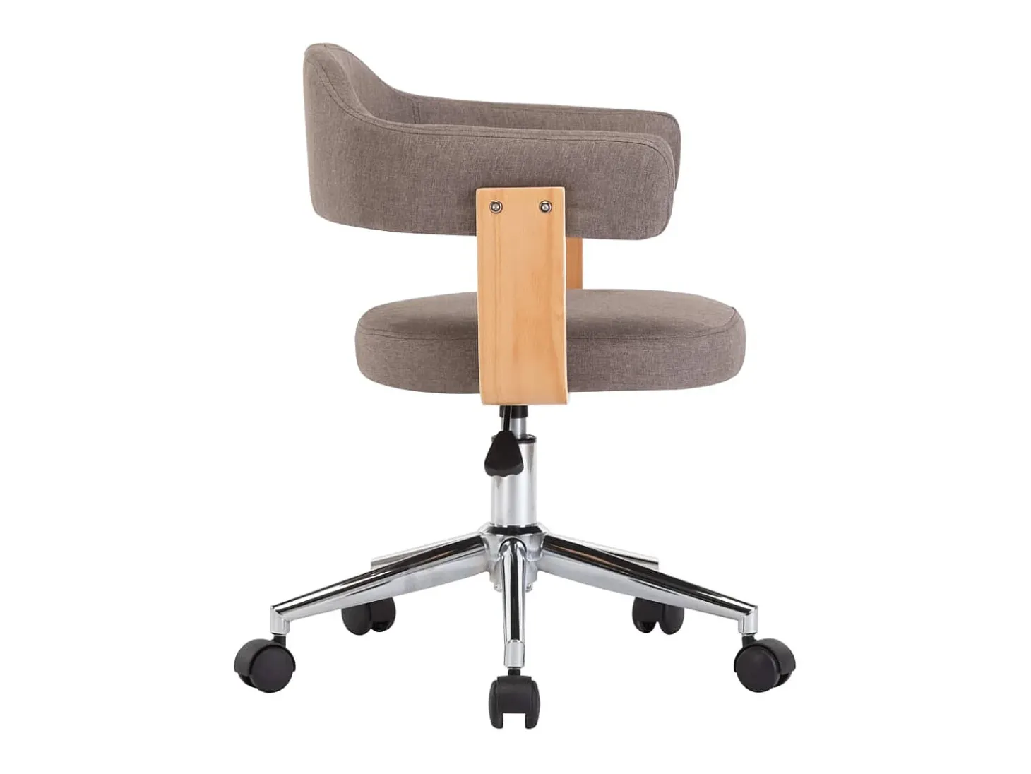 Sillas comedor giratorias 2 unidades madera curvada tela gris taupe