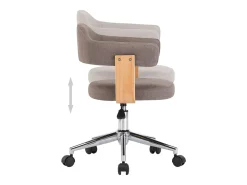 Sillas comedor giratorias 4 unidades madera curvada tela gris taupe