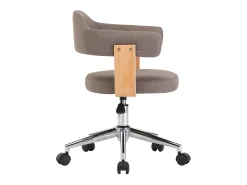 Sillas comedor giratorias 4 unidades madera curvada tela gris taupe