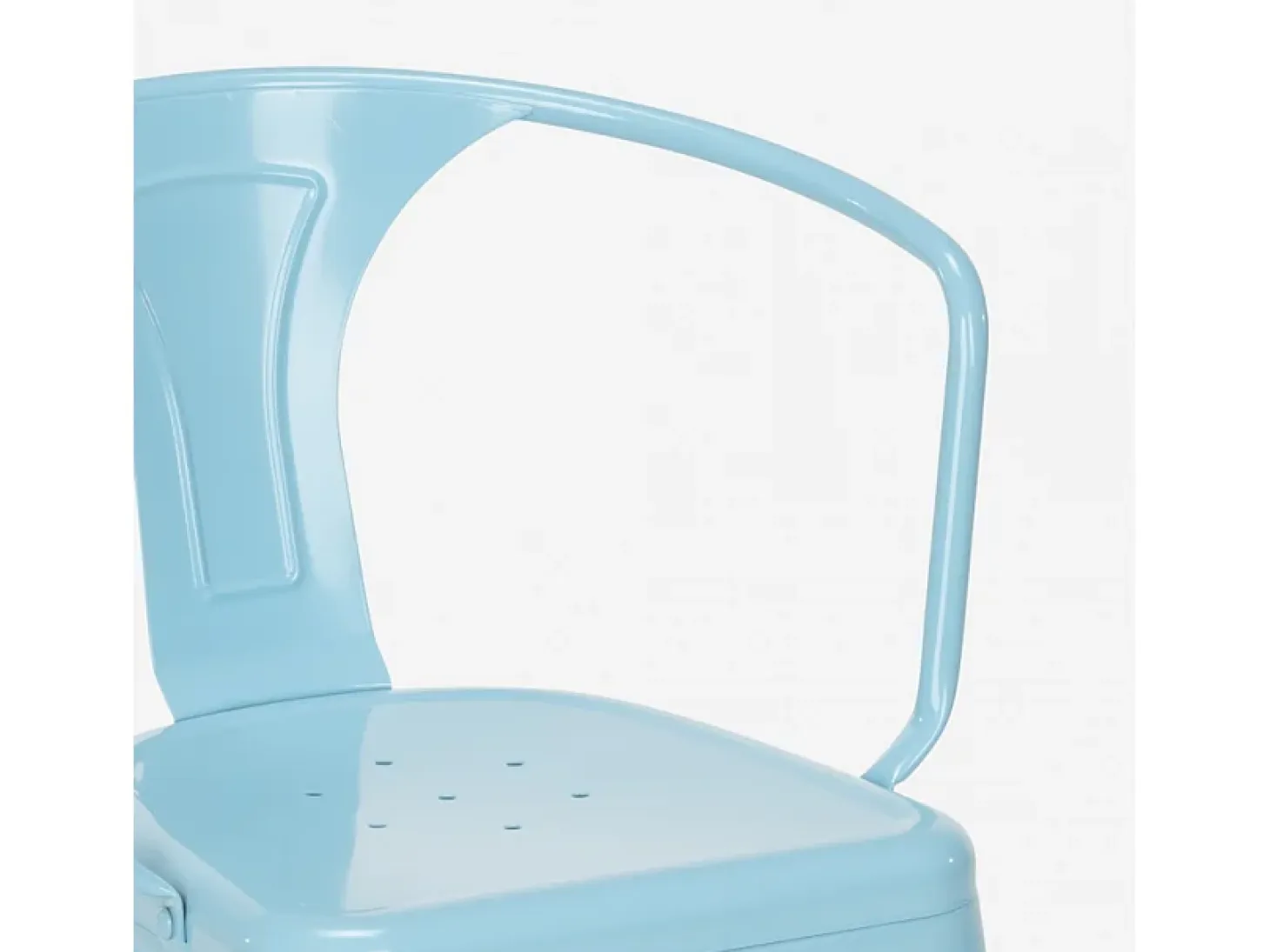 sillas con reposabrazos de acero para cocina y bar diseño moderno steel arm - Azul