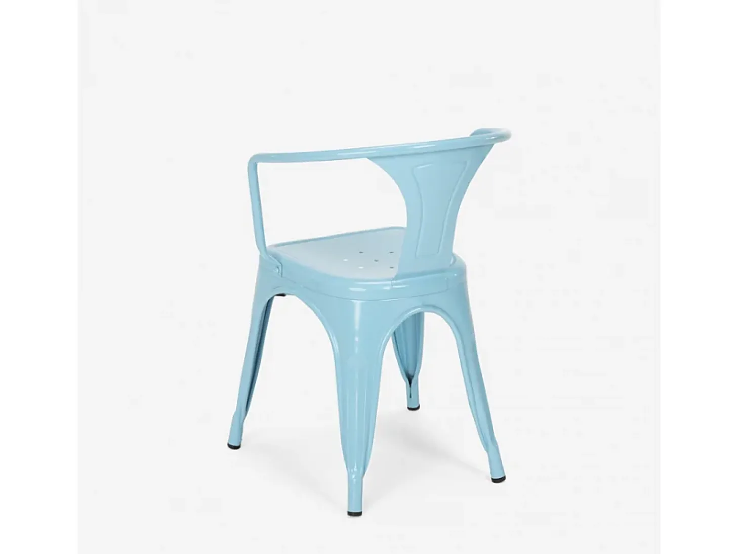 sillas con reposabrazos de acero para cocina y bar diseño moderno steel arm - Azul