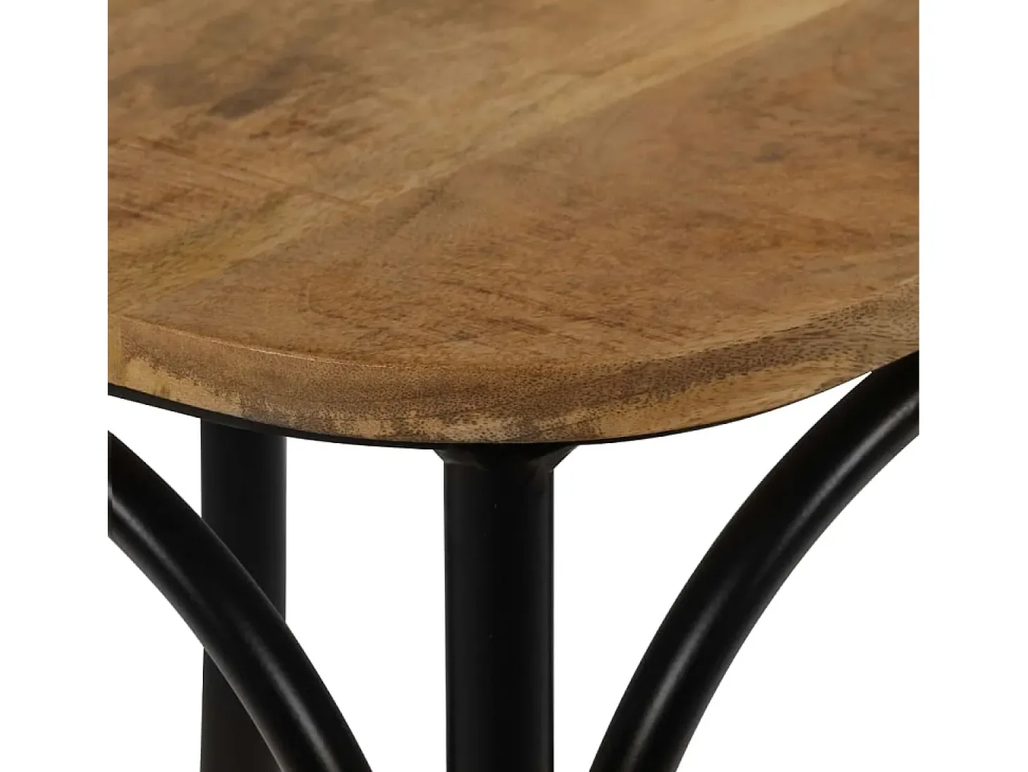 Sillas con respaldo cruzado 4 uds madera maciza de mango negro