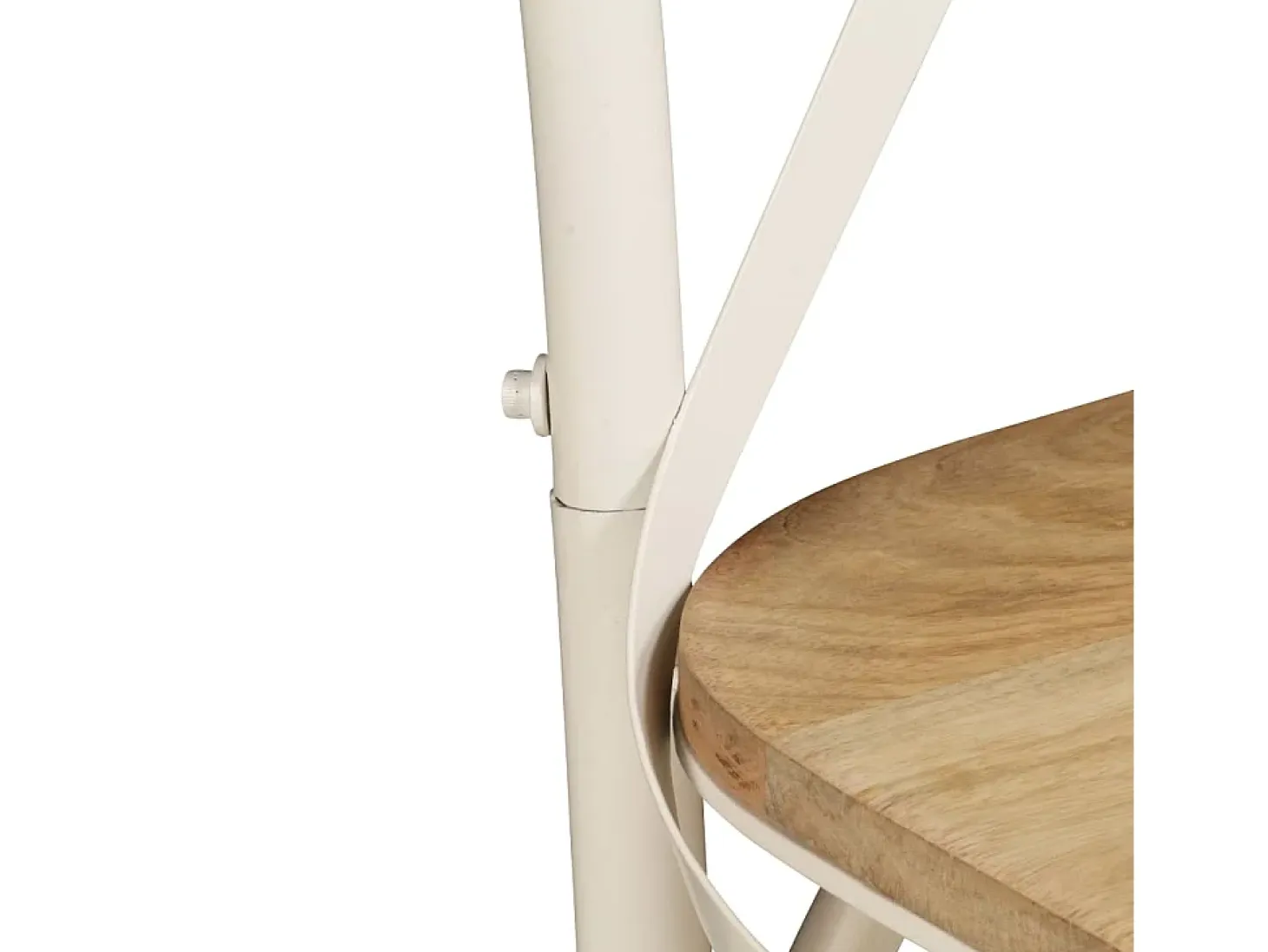 Sillas con respaldo cruzado 2 unidades madera maciza de mango blanco