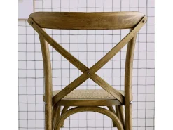 Sillas de bar bistró vintage madera marrón viejo
