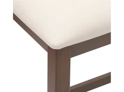 Sillas de bar con cojines, 2 piezas, madera maciza de caucho marrón