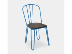 sillas de cocina de acero industrial para bar ferrum - Azul Marino