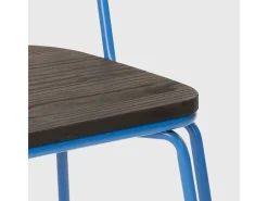 sillas de cocina de acero industrial para bar ferrum - Azul Marino