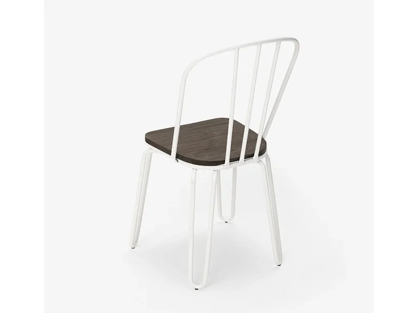 sillas de cocina de acero industrial para bar ferrum - Blanco