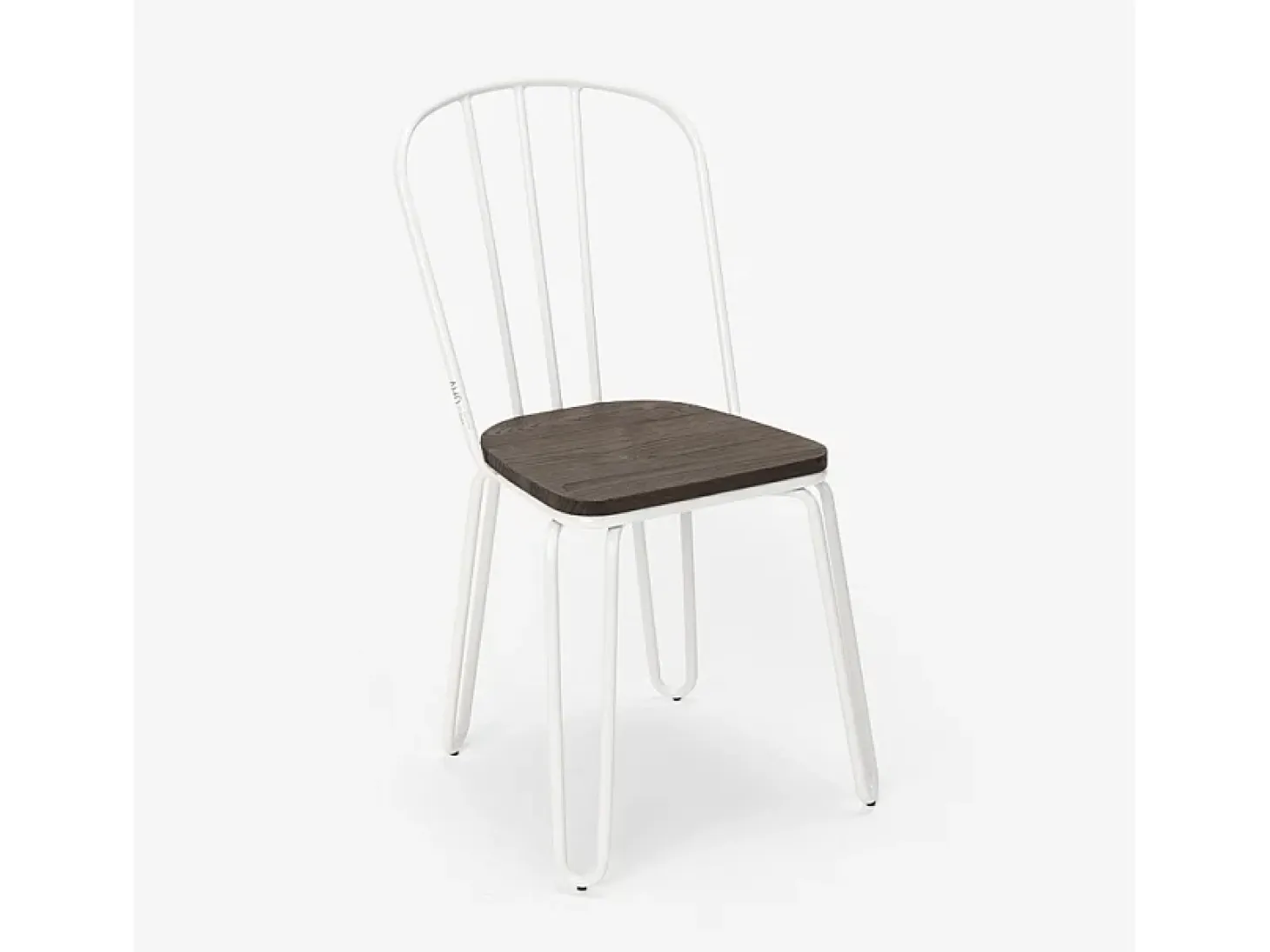 sillas de cocina de acero industrial para bar ferrum - Blanco