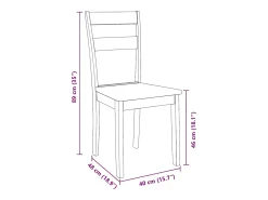 Sillas de comedor 2 uds madera maciza natural caucho