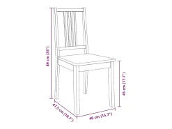 Sillas de comedor 2 unidades madera maciza natural caucho