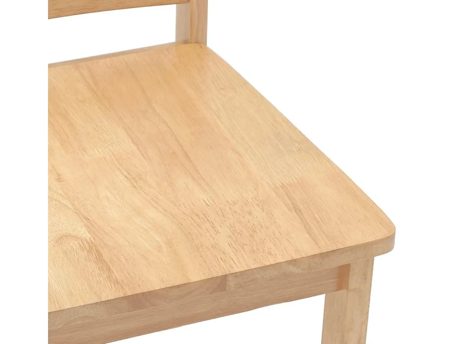 Sillas de comedor 2 unidades madera maciza natural caucho