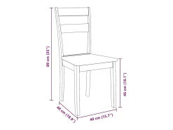 Sillas de comedor 2 unidades madera maciza natural caucho