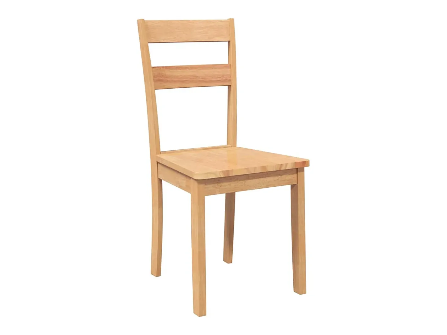 Sillas de comedor 2 unidades madera maciza natural caucho