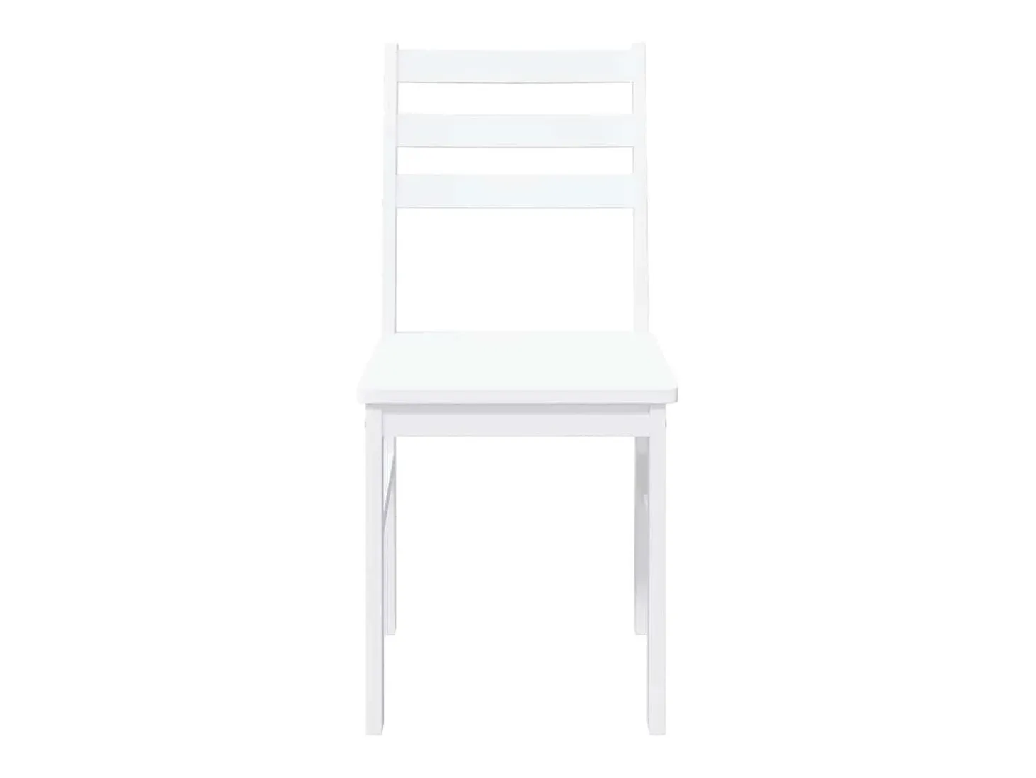Sillas de comedor 2 piezas madera maciza de caucho blanco