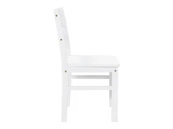 Sillas de comedor 2 piezas madera maciza de caucho blanco