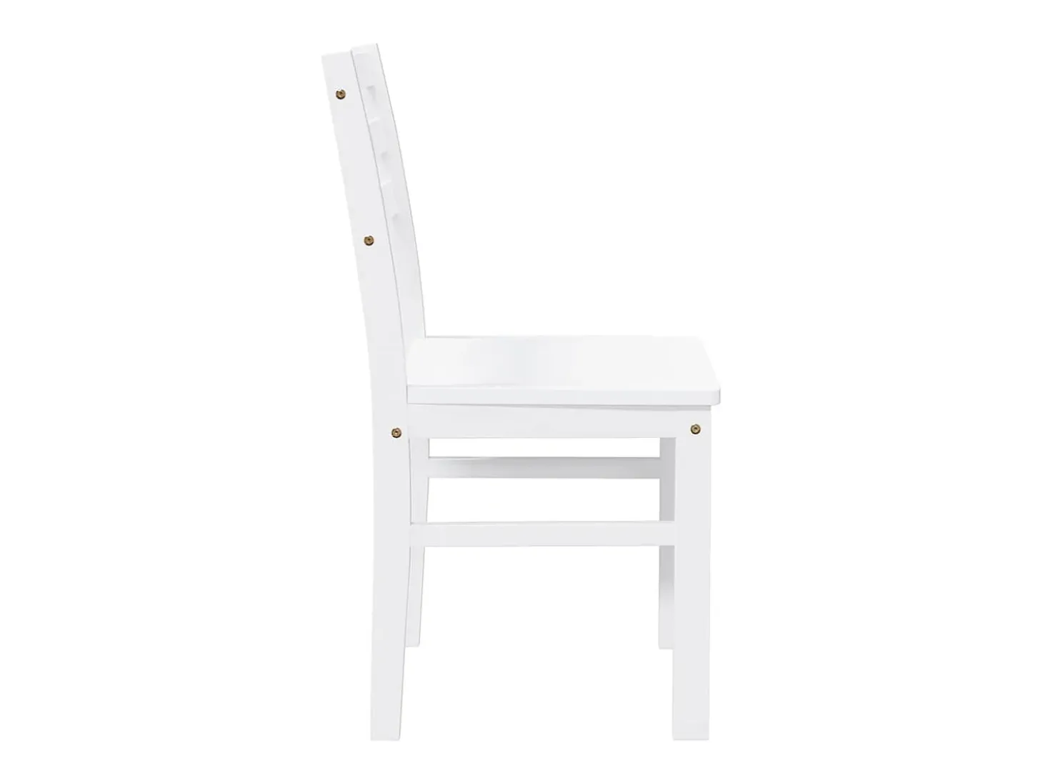 Sillas de comedor 2 piezas madera maciza de caucho blanco