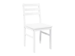 Sillas de comedor 2 piezas madera maciza de caucho blanco