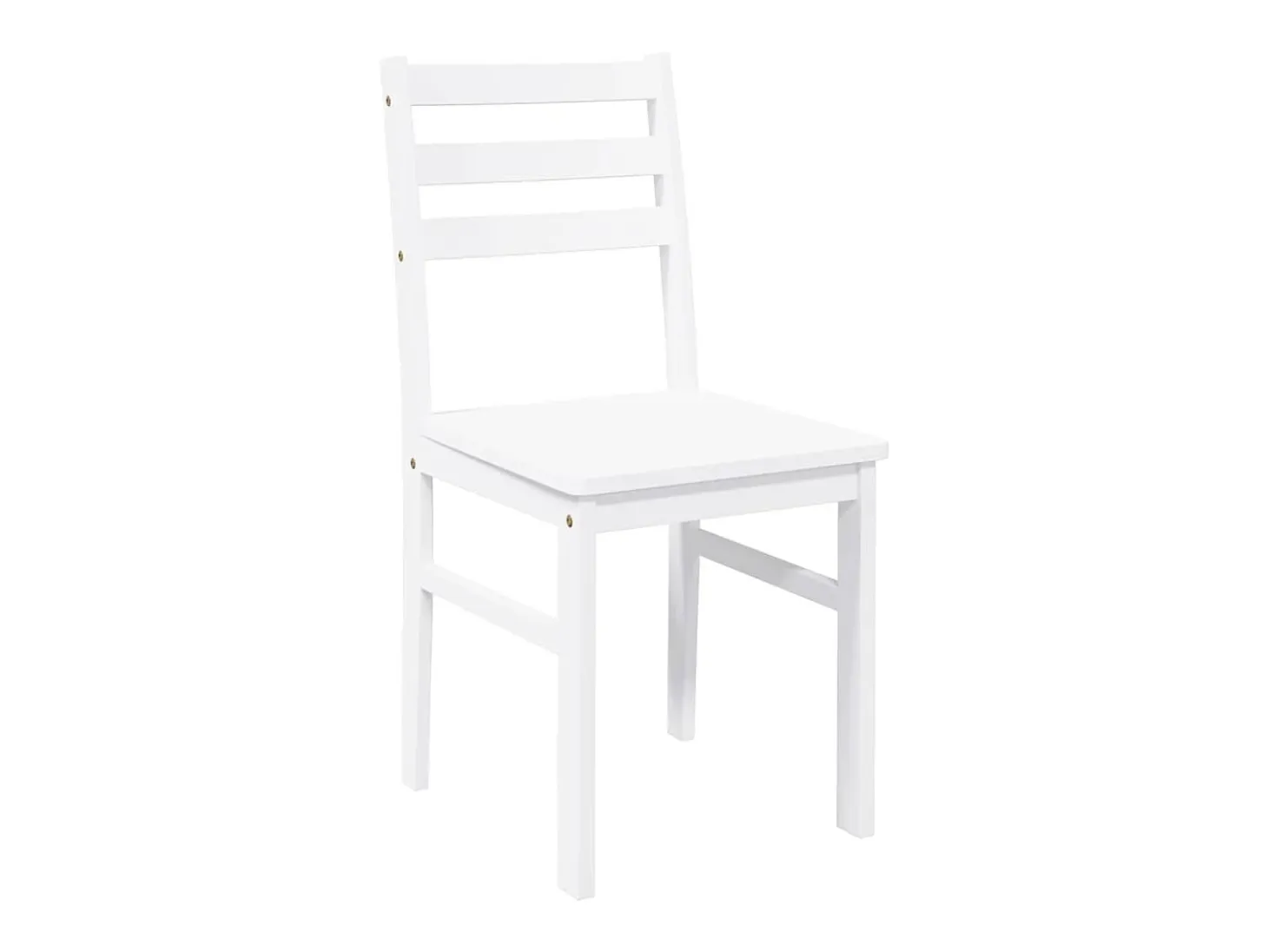 Sillas de comedor 2 piezas madera maciza de caucho blanco