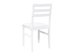 Sillas de comedor 2 piezas madera maciza de caucho blanco