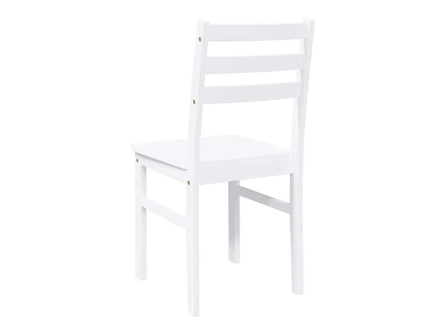 Sillas de comedor 2 piezas madera maciza de caucho blanco
