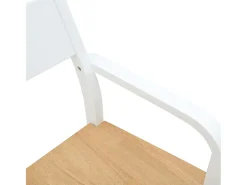 Sillas de comedor 2 piezas madera maciza de caucho blanco