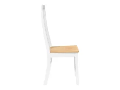 Sillas de comedor 2 piezas madera maciza de caucho blanco