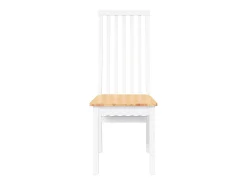 Sillas de comedor 2 piezas madera maciza de caucho blanco