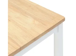 Sillas de comedor 2 piezas madera maciza de caucho blanco