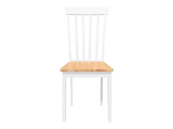 Sillas de comedor 2 piezas madera maciza de caucho blanco