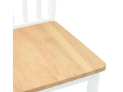 Sillas de comedor 2 piezas madera maciza de caucho blanco