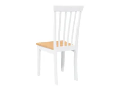 Sillas de comedor 2 piezas madera maciza de caucho blanco