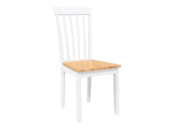Sillas de comedor 2 piezas madera maciza de caucho blanco