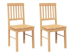 Sillas de comedor 2 piezas madera maciza de caucho