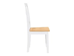 Sillas de comedor 2 piezas madera maciza de caucho blanco