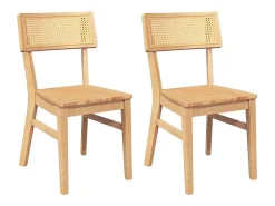 Sillas de comedor 2 piezas madera maciza de caucho