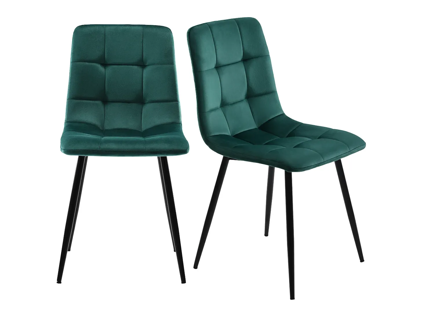 Sillas de comedor (4 piezas), terciopelo gris oscuro, estructura de metal (44 x 41 x 86 cm)