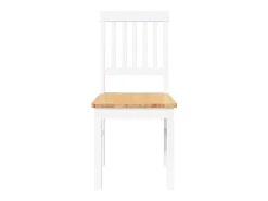Sillas de comedor 2 piezas madera maciza de caucho blanco
