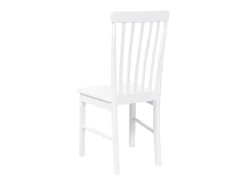 Sillas de comedor 2 piezas madera maciza de caucho blanco