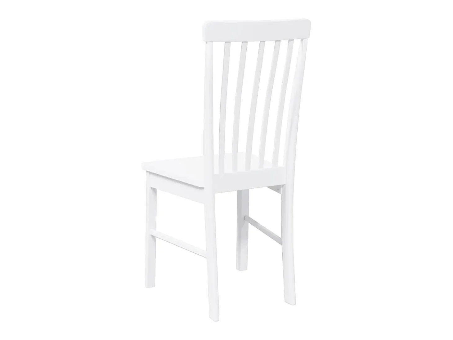 Sillas de comedor 2 piezas madera maciza de caucho blanco