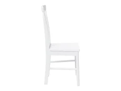 Sillas de comedor 2 piezas madera maciza de caucho blanco