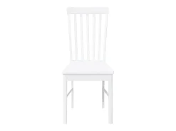 Sillas de comedor 2 piezas madera maciza de caucho blanco