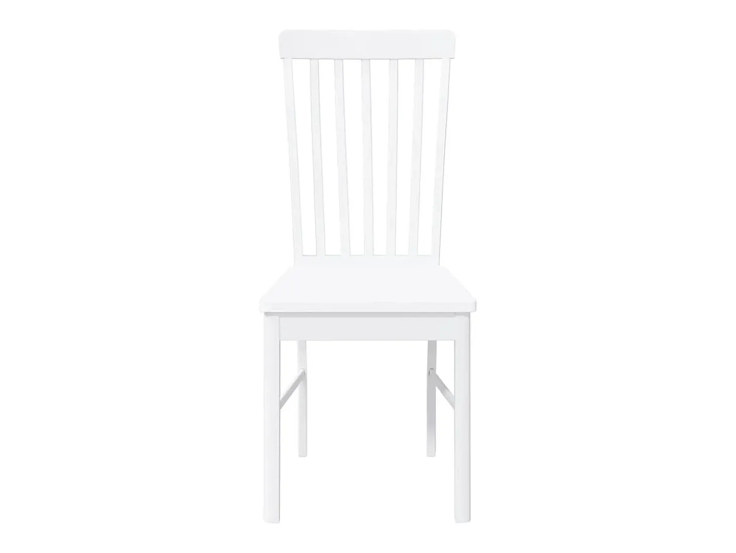Sillas de comedor 2 piezas madera maciza de caucho blanco