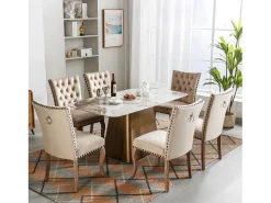 Sillas de comedor (4 piezas), sillones de terciopelo sherpa, reposabrazos, cojín grueso, color verde (52,5 x 48 x 83,7 cm)