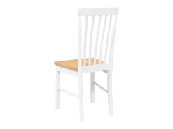Sillas de comedor 2 piezas madera maciza de caucho blanco