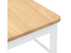 Sillas de comedor 2 piezas madera maciza de caucho blanco