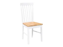 Sillas de comedor 2 piezas madera maciza de caucho blanco