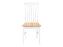Sillas de comedor 2 piezas madera maciza de caucho blanco