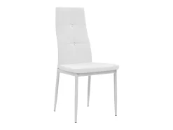 Sillas de comedor 6 uds cuero sintético blanco